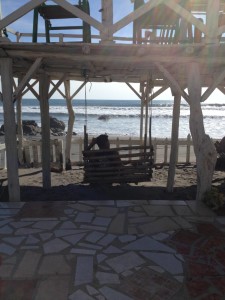 Oscar taking a moment to relax and watch the Nicaraguan waves